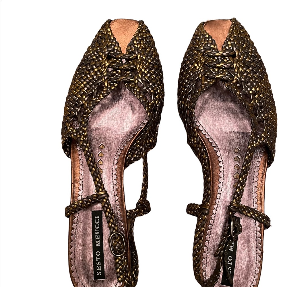 Sesto Meucci, slingback, open toe sandals. Size 10 1/2.